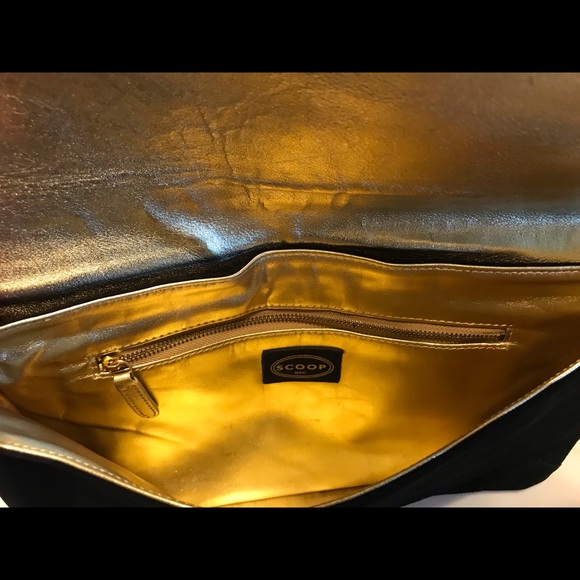 Black Suede Envelope Clutch - Picture 4 of 5